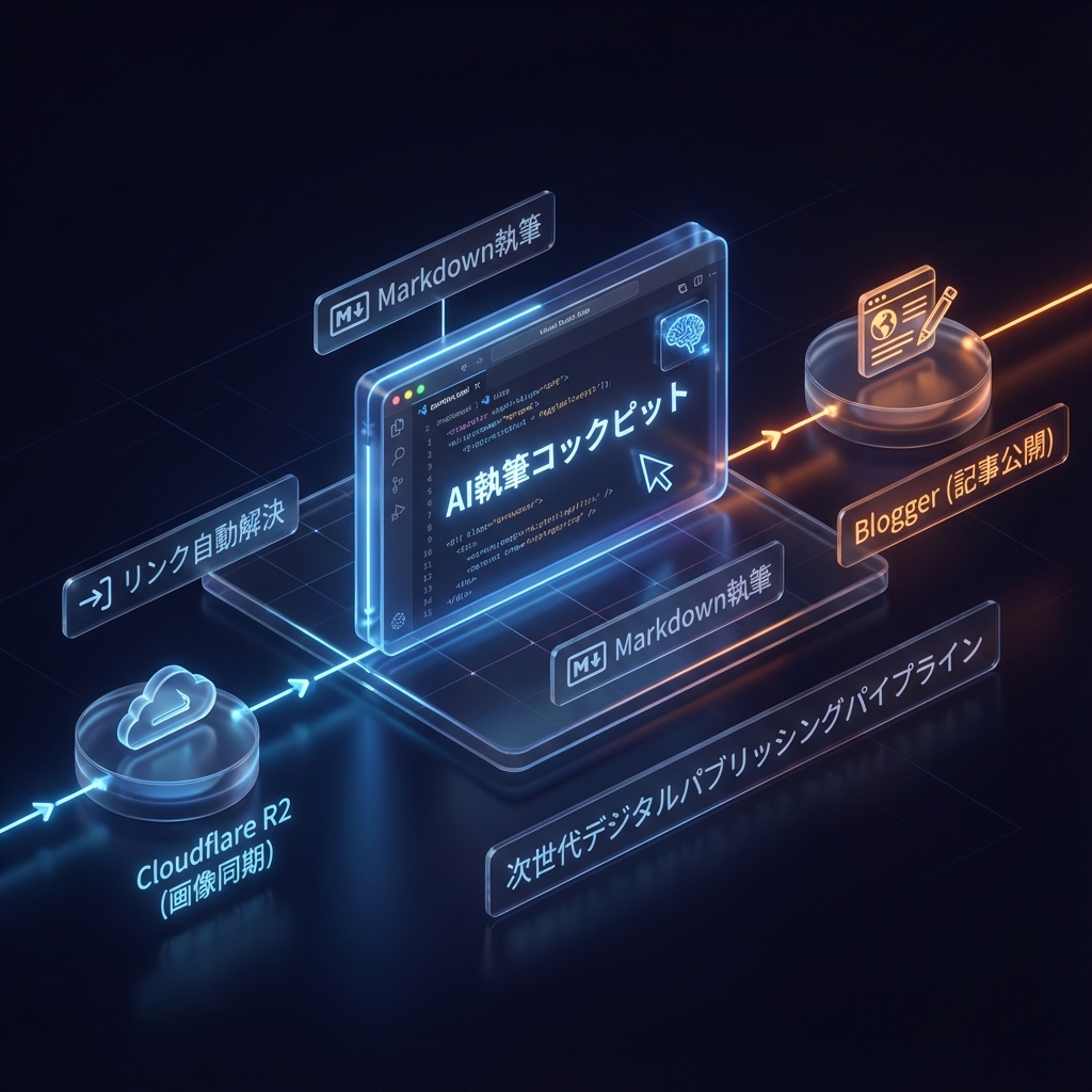 Blogger自作システムの構成図 Blogger自作システムの構成図